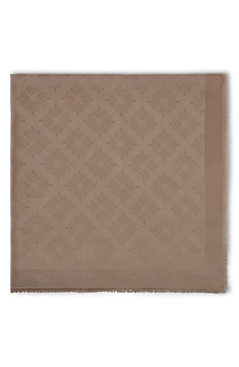 Mulberry Tree Jacquard Silk & Organic Cotton Scarf, Alternate, color,