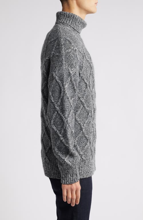 Shop Hugo Boss Boss Estupendo Diamond Stitch Sweater In Medium Grey