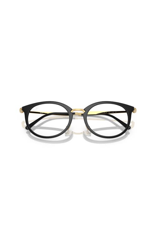 Ray Ban Ray-ban 51mm Oval Optical Glasses In Black