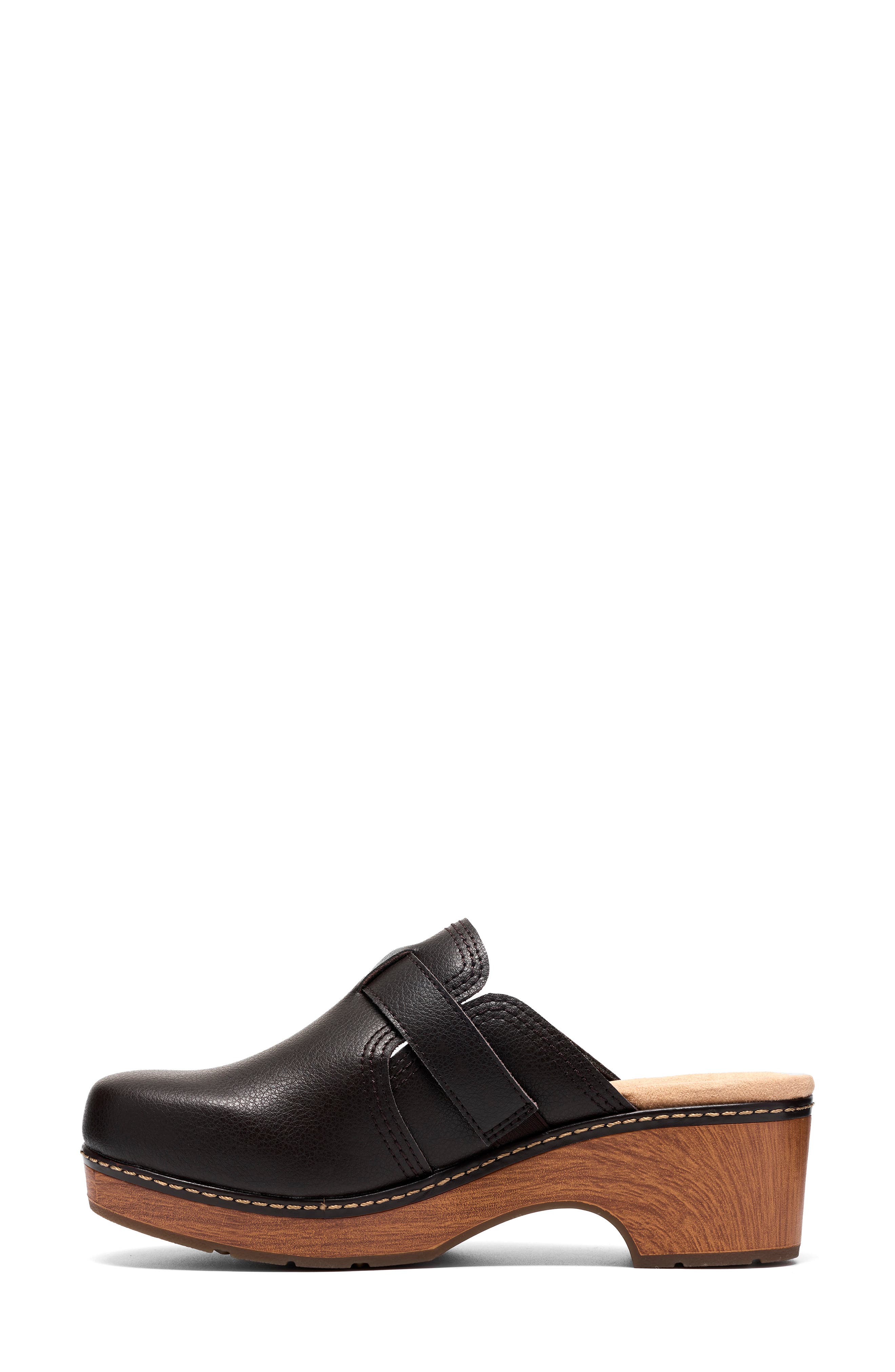 Paizlee Ali Clog, Alternate, color, DARK BROWN LEATHER