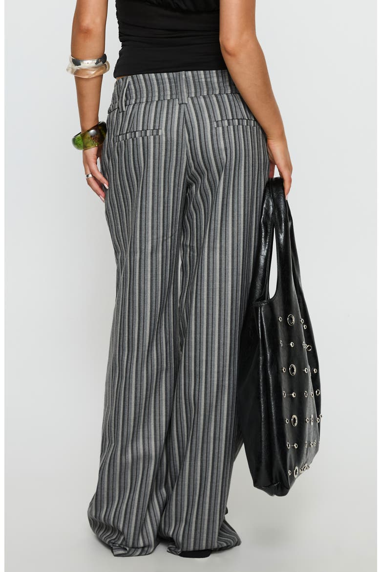 Cedars Stripe Low Rise Wide Leg Pants, Alternate, color, GREY STRIPE