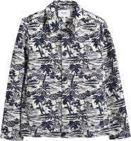Wax London Iggy Beach Scene Cotton Blend Jacquard Jacket