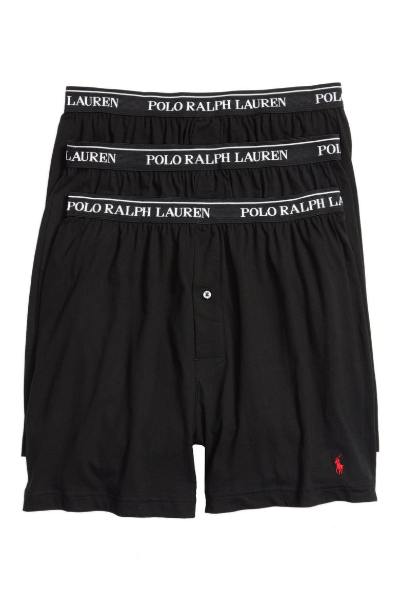 3-Pack Cotton Boxers, Main, color, POLO BLACK