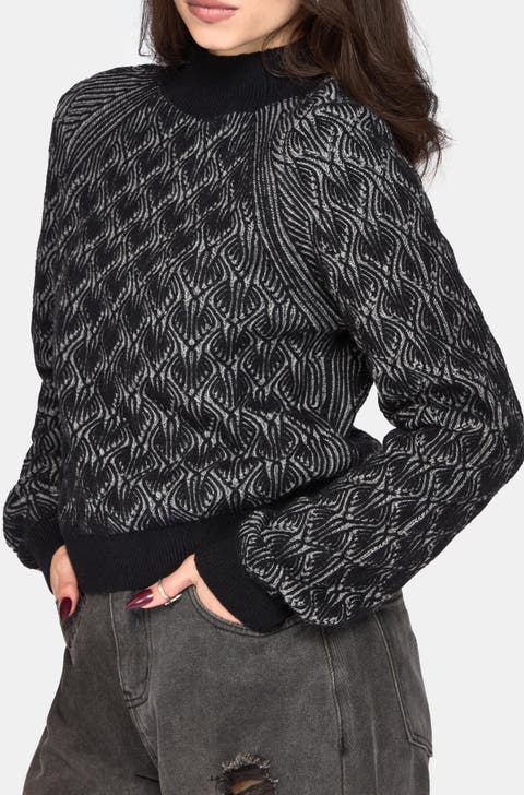 Edna Cotton Ribbed Funnel Neck Jumper