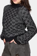 Disturbia Edna Cotton Ribbed Funnel Neck Jumper