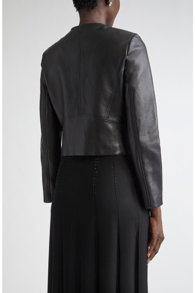 Leather Jacket, Alternate, color, BLACK
