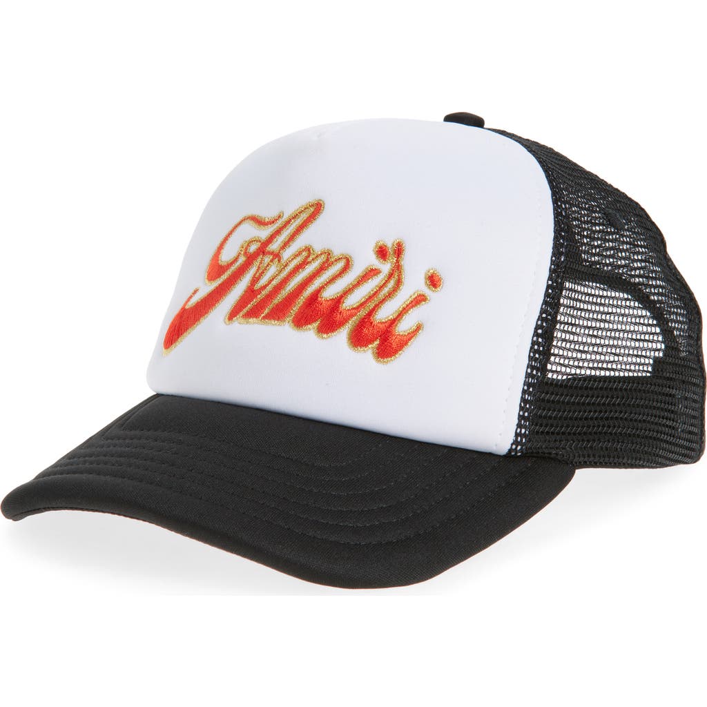 Amiri Groovy Trucker Hat In White