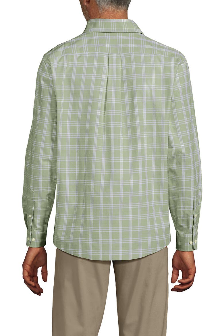 Traditional Fit No Iron Twill Shirt, Alternate, color, Light Stone Green Plaid