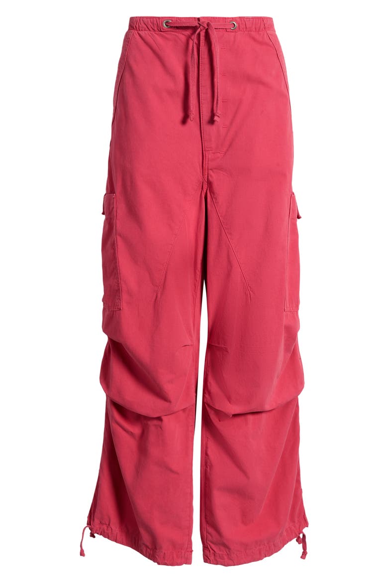 Cotton Parachute Pants, Main, color, RED