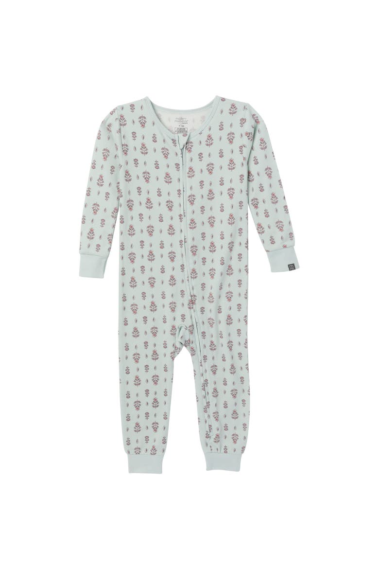 Hacci Comfort Unionsuit, Main, color, Light Green Fleur