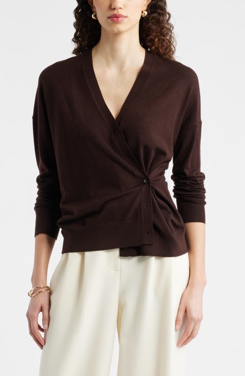 Lightweight Wool Blend Cardigan