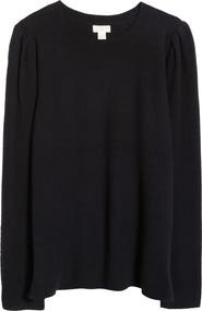 Caslon® Pointelle Detail Crewneck Sweater