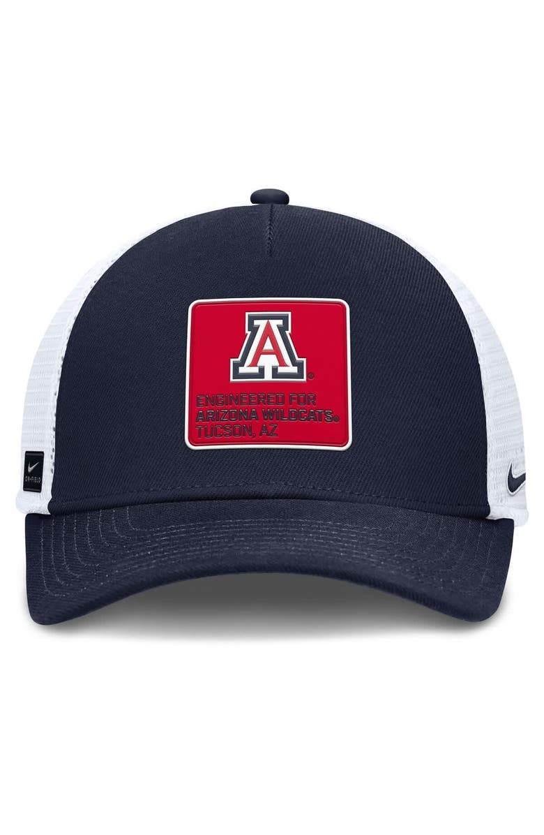 Nike Men's Nike  Navy/White Arizona Wildcats 2025 On-Field Rise Engineered Trucker Adjustable Hat, Alternate, color, Navy