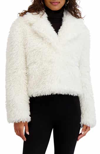 Kensie Faux Fur Crop Jacket