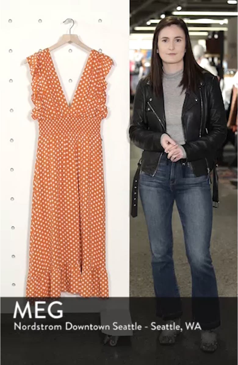 Ruffle Trim Midi Dress, sales video thumbnail