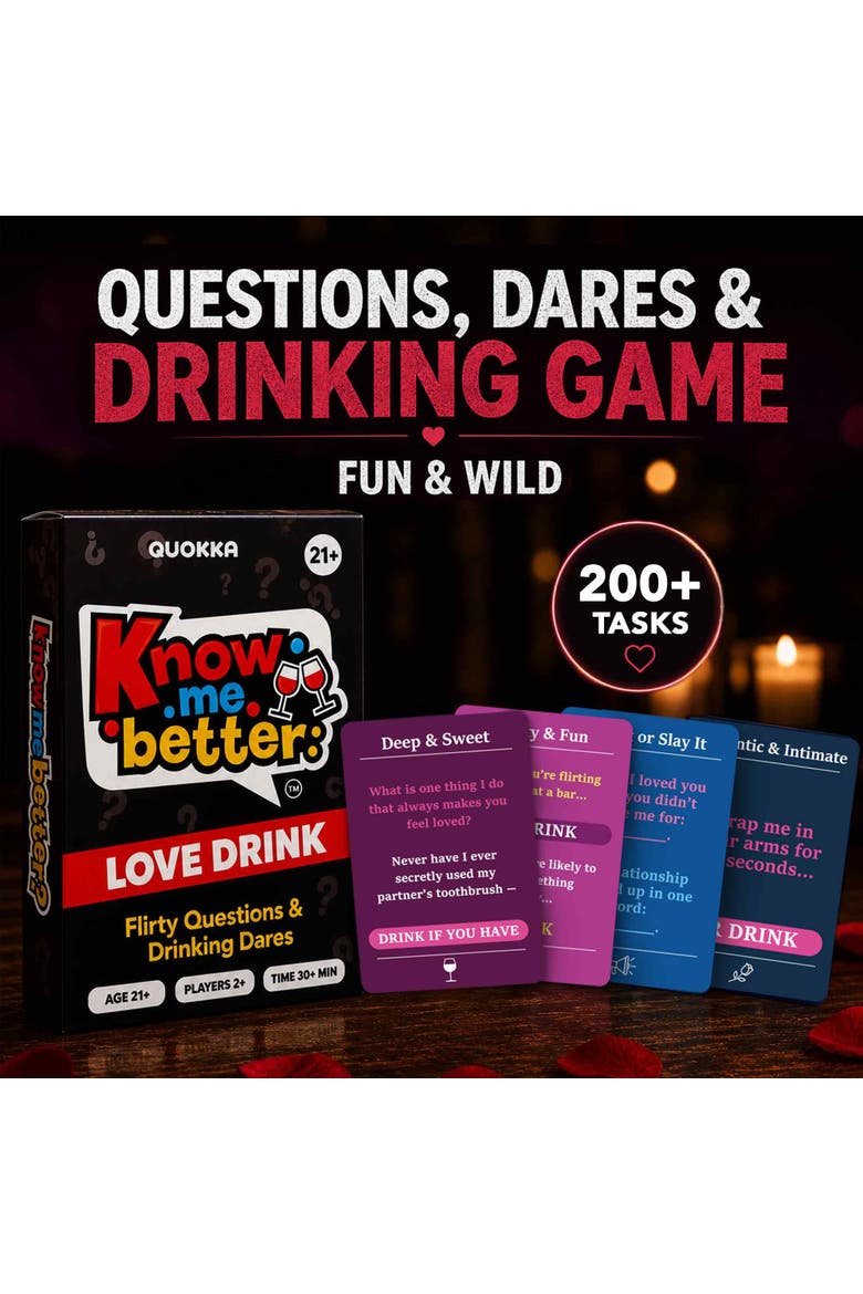 Couples Conversation & Date Night Card Games Set, Alternate, color, Love Drink