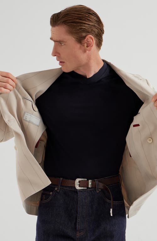Brunello Cucinelli Men Brunello Cucinlli V-neck T-shirt In Blue