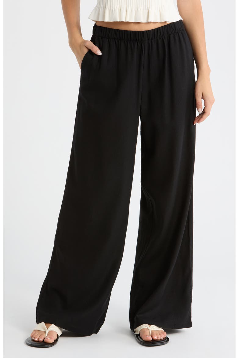 Jude Wide Leg Pants, Main, color, BLACK