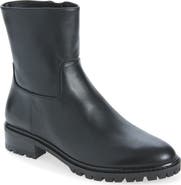 Stuart Weitzman City Zip Leather Bootie