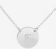 Nashelle Sterling Silver Initial Disc Necklace