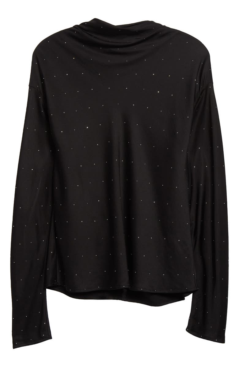 A.L.C. Georgia Embellished Satin Top, Alternate, color, Black