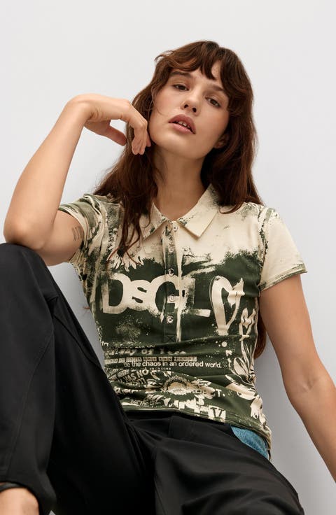 Printed Polo T-Shirt