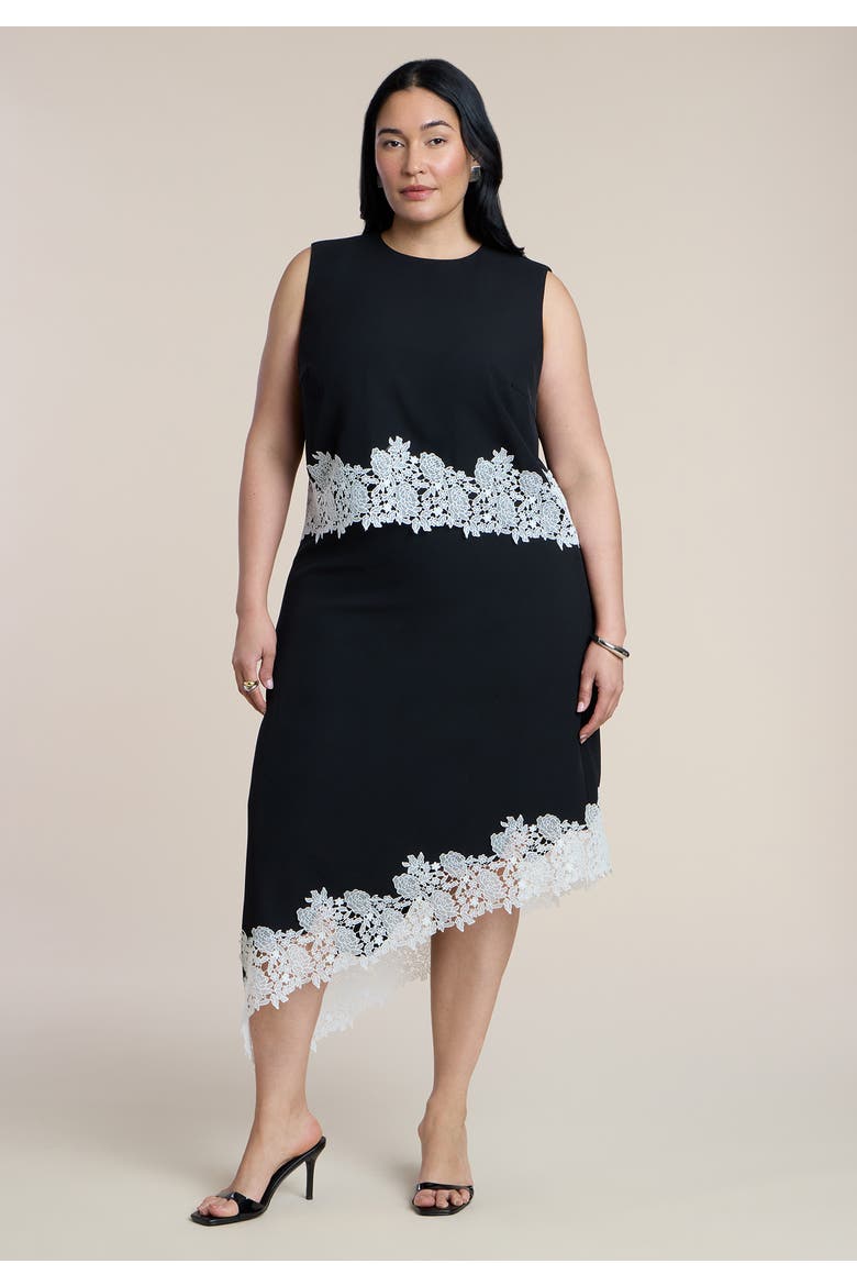 Sleeveless Lace Trimmed Top, Alternate, color, BLACK ONYX