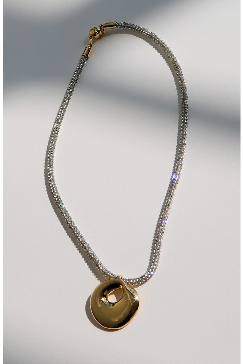The Mercury Disc Pendant Necklace, Alternate, color, GOLD