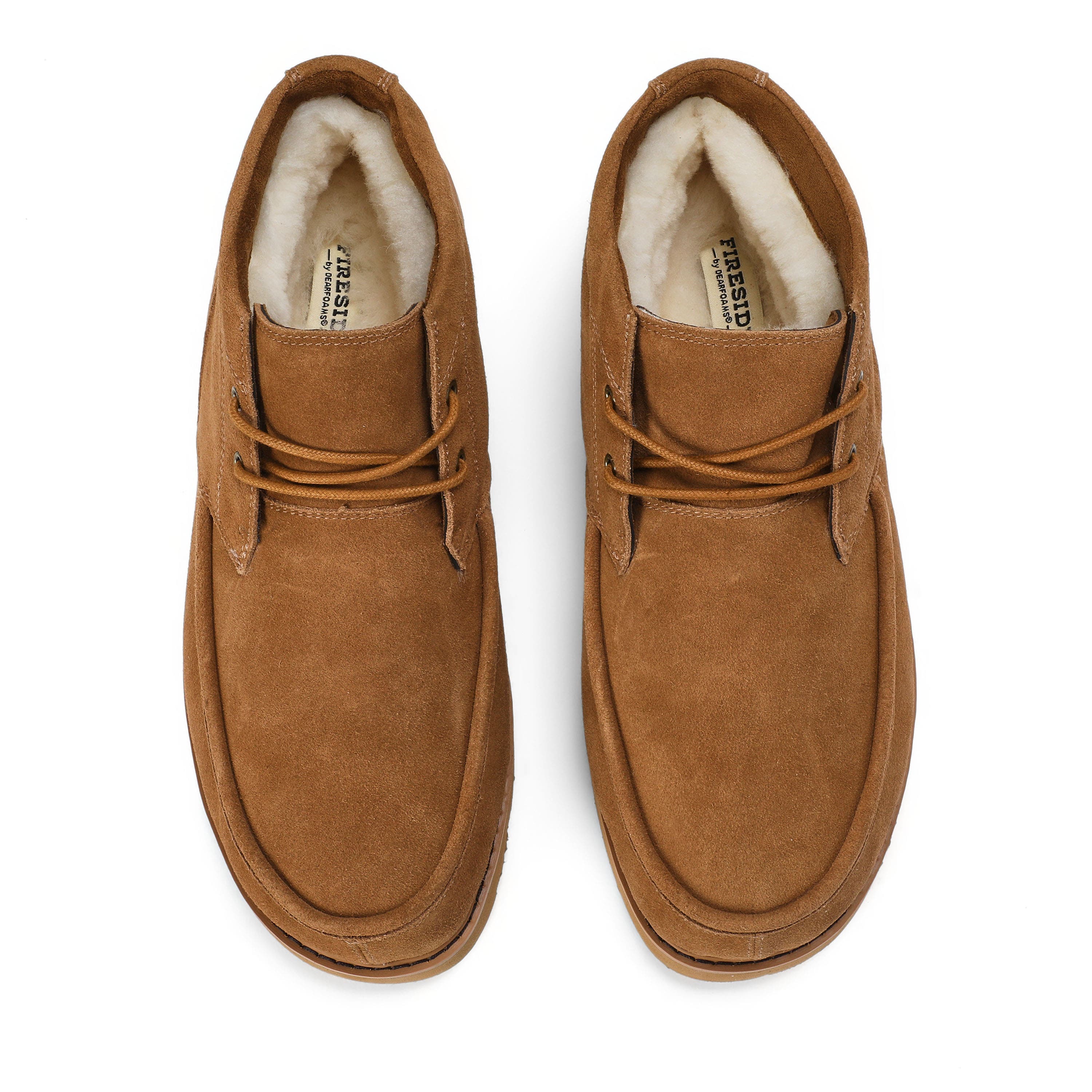 Dearfoams Fireside Craft Stitch Water Repellent Chukka Boot, Alternate, color, Chestnut