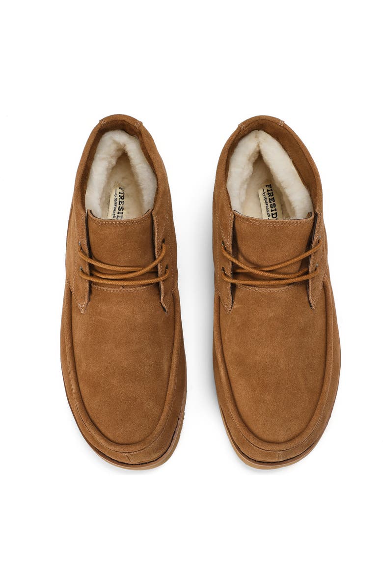 Dearfoams Fireside Craft Stitch Water Repellent Chukka Boot, Alternate, color, Chestnut