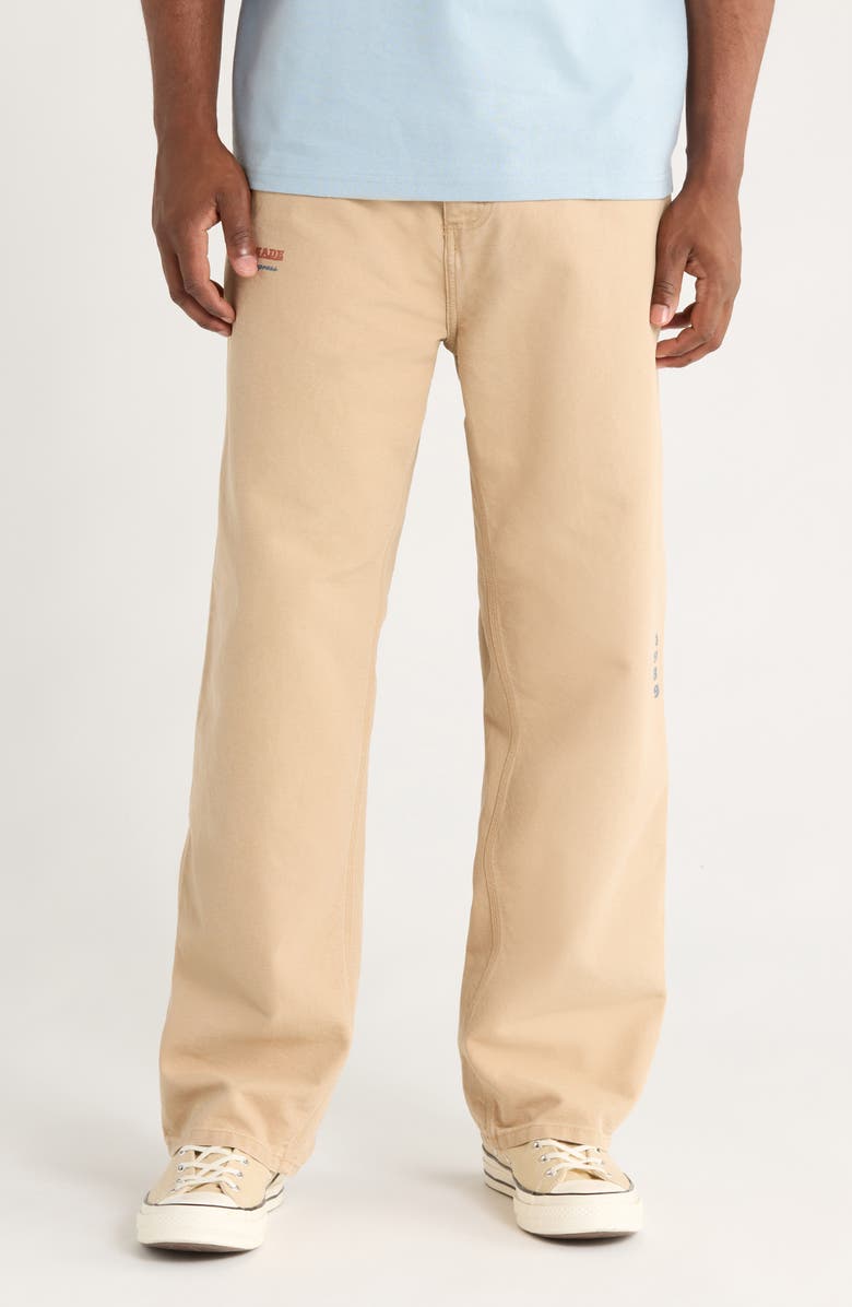 Carhartt Work In Progress OG Single Knit Loose Organic Cotton Canvas Pants, Main, color, Dusty H Brown
