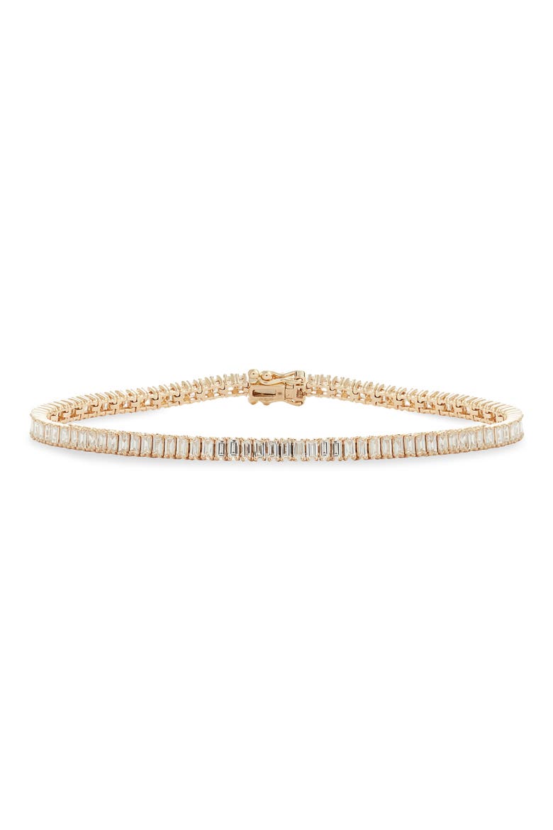 Diamond Baguette Eternity Bracelet, Main, color, YELLOW GOLD