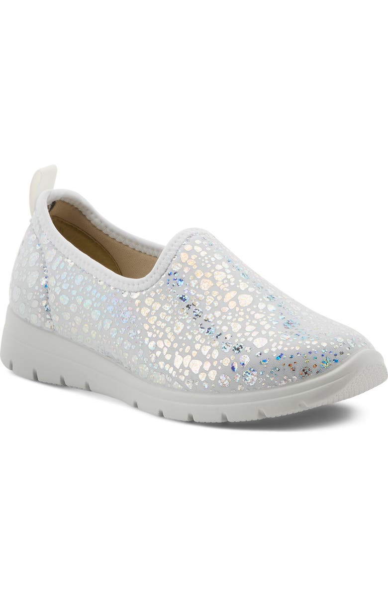 Flexus by Spring Step Anisia Slip-On Sneaker, Main, color, Silver Croco