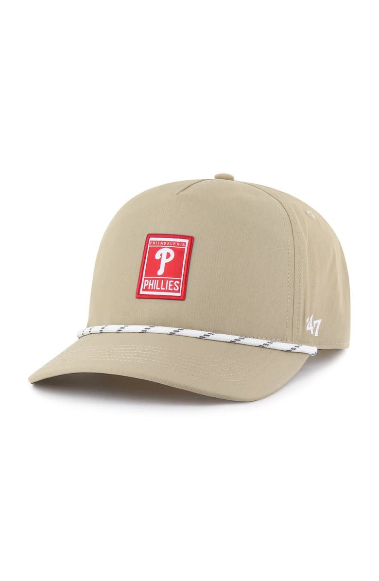 '47 Men's '47 Khaki Philadelphia Phillies Cozumel Hitch Adjustable Hat, Main, color, Khaki