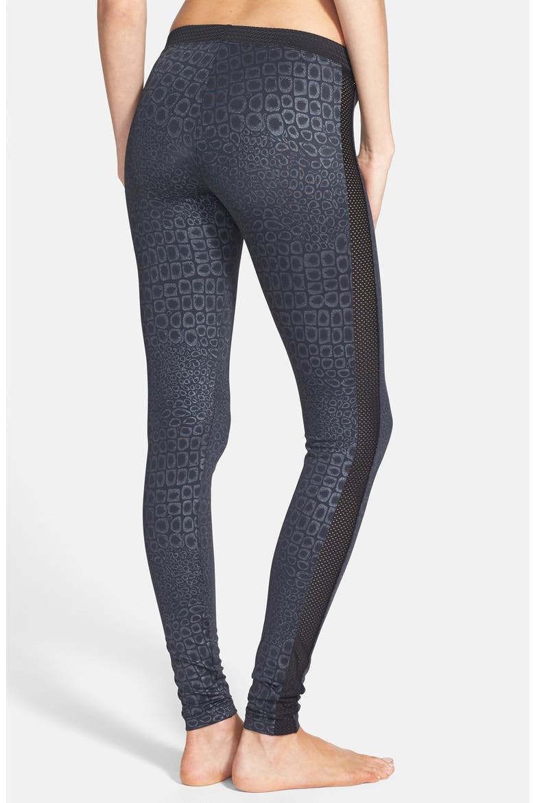 'Tuxedo' Leggings, Alternate, color, BLACK MAGIC/ MESH