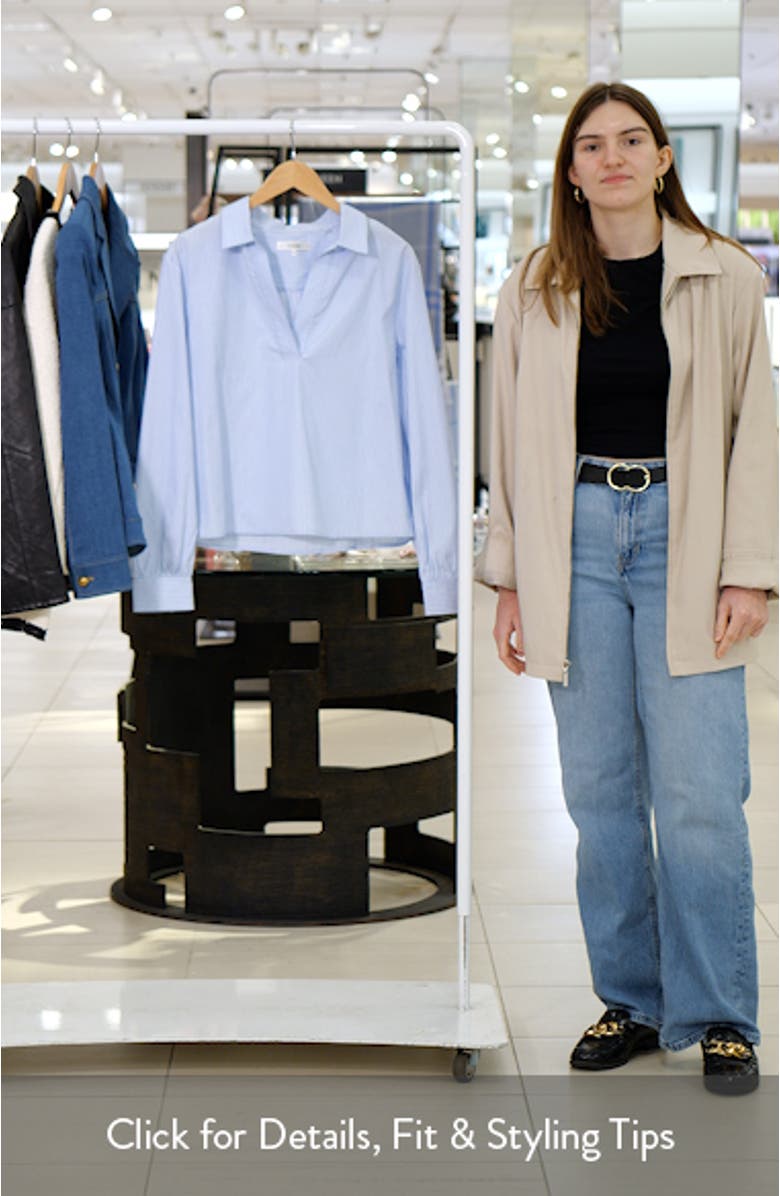 The Stripe V-Neck Popover Top, sales video thumbnail