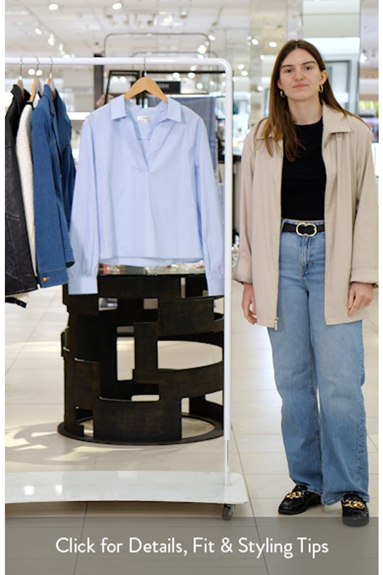 The Stripe V-Neck Popover Top video
