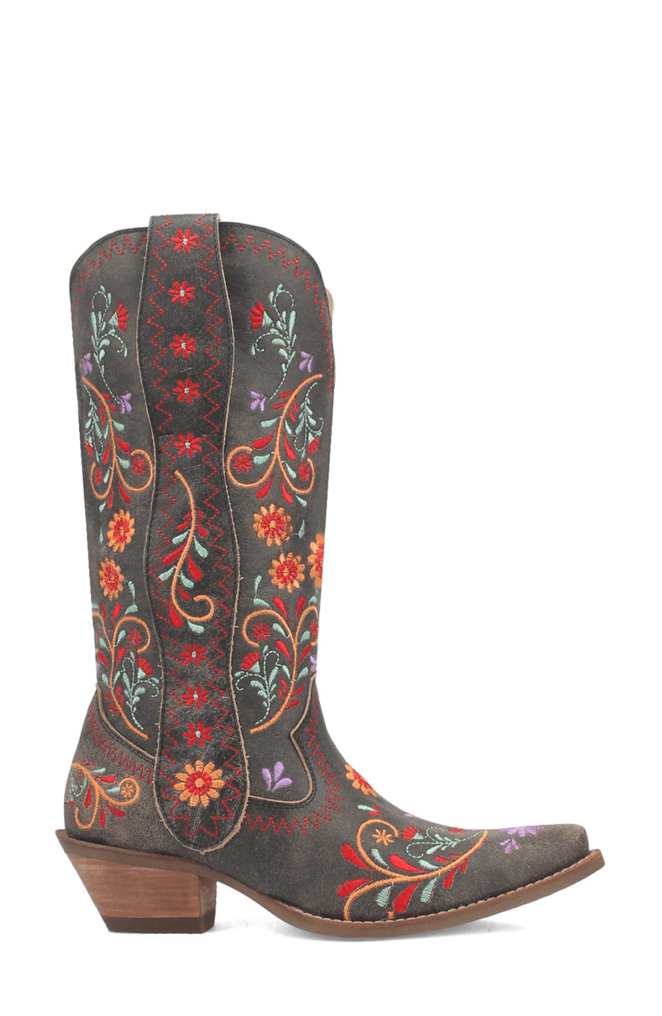 Dingo Beetle Juice Embroidered Leather Boot, Alternate, color, 