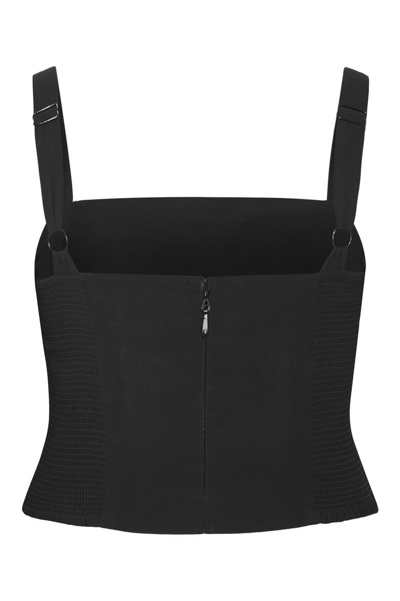 Bianka Sleeveless Crop Top, Alternate, color, BLACK