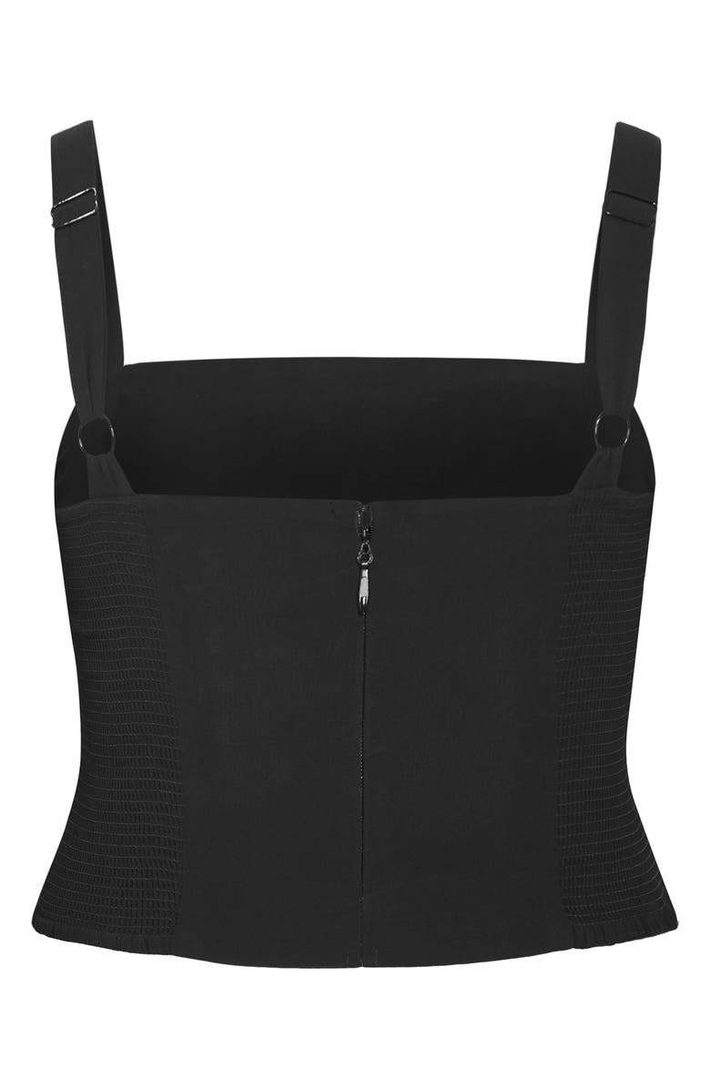 City Chic Bianka Sleeveless Crop Top, Alternate, color, Black
