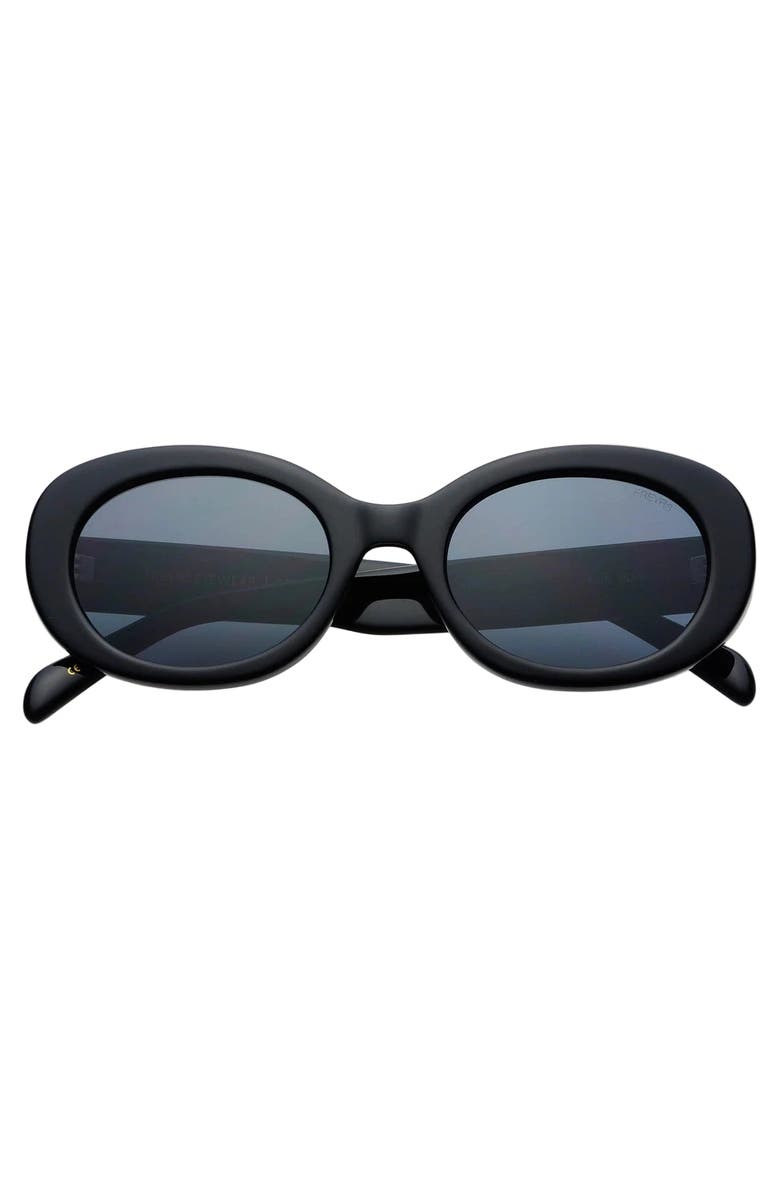 FREYRS Eyewear Aria Oval Sunglasses, Main, color, Black