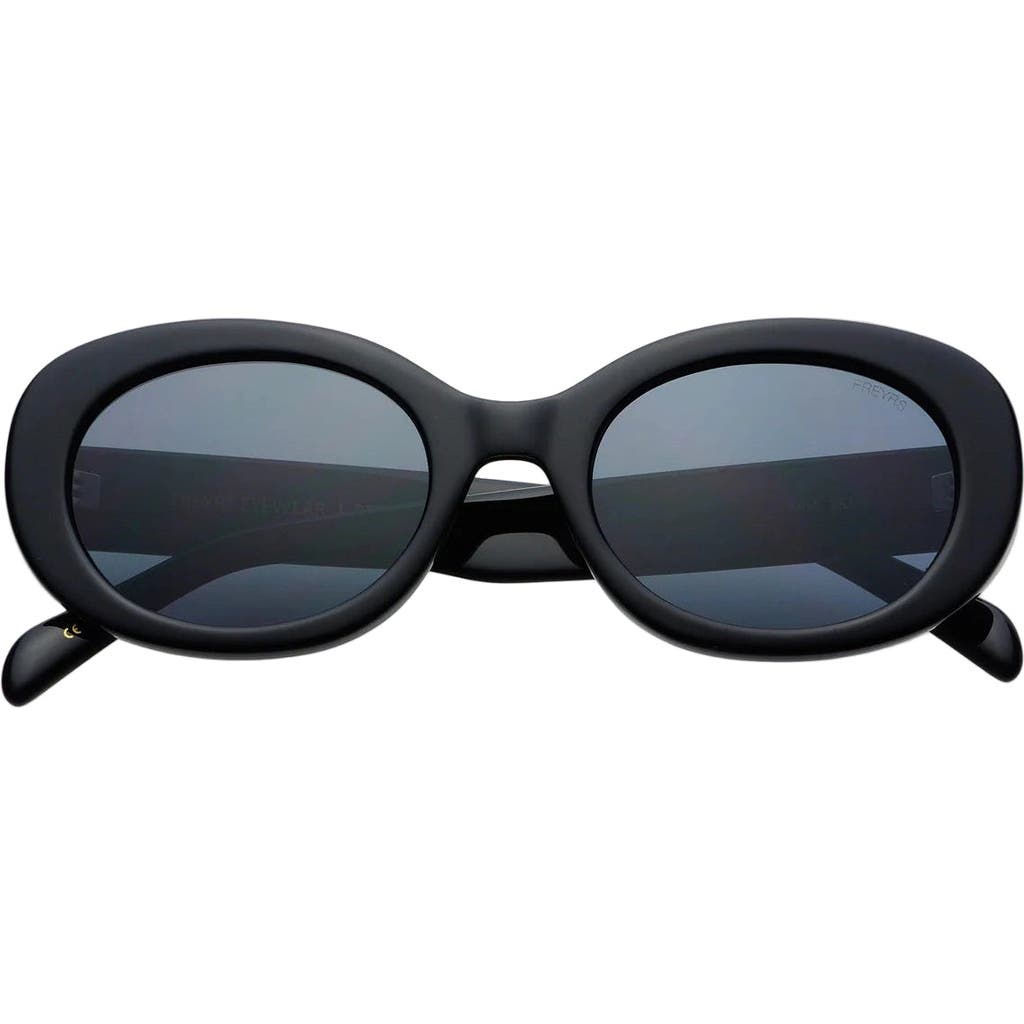 Freyrs Eyewear Aria Oval Sunglasses In Black