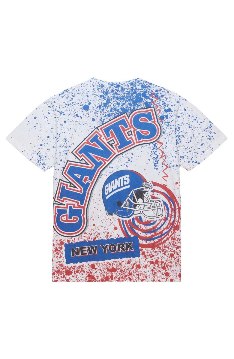 Mitchell & Ness Men's Mitchell & Ness White New York Giants Team Burst Sublimated T-Shirt, Alternate, color, 