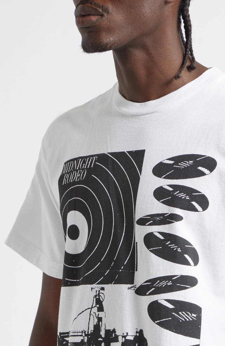 MIDNIGHT RODEO Record Graphic T-Shirt, Alternate, color, White