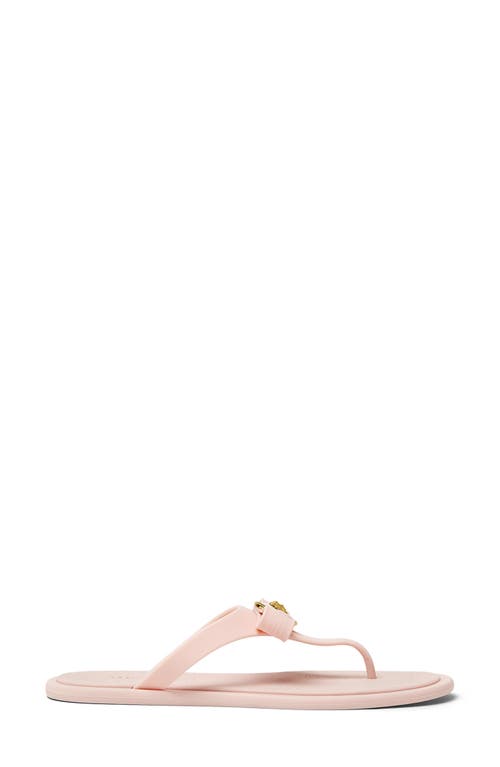 Shop Versace Gianni Ribbon Medusa Flip Flop In Dusty Rose-oro