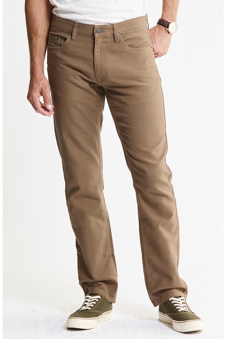 Stretch Straight Leg Pants, Main, color, BROWN
