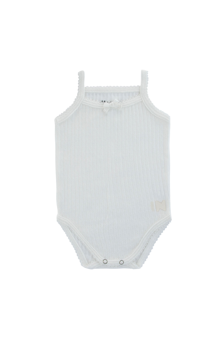 NoggiWear Pointelle Girls Bodysuit, Three Pack, Alternate, color, White