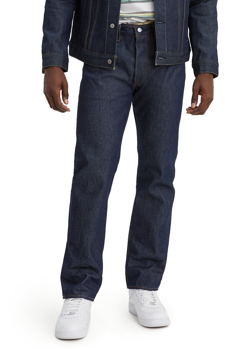 Levi's<sup>®</sup> 501<sup>®</sup> Original Straight Leg Jeans, Main, color, Rigid Stf