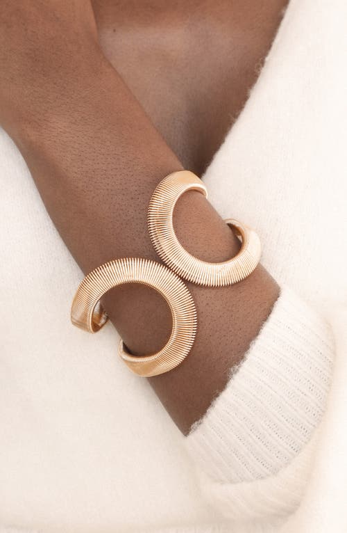 Ettika Abstract Flex Cuff In Gold