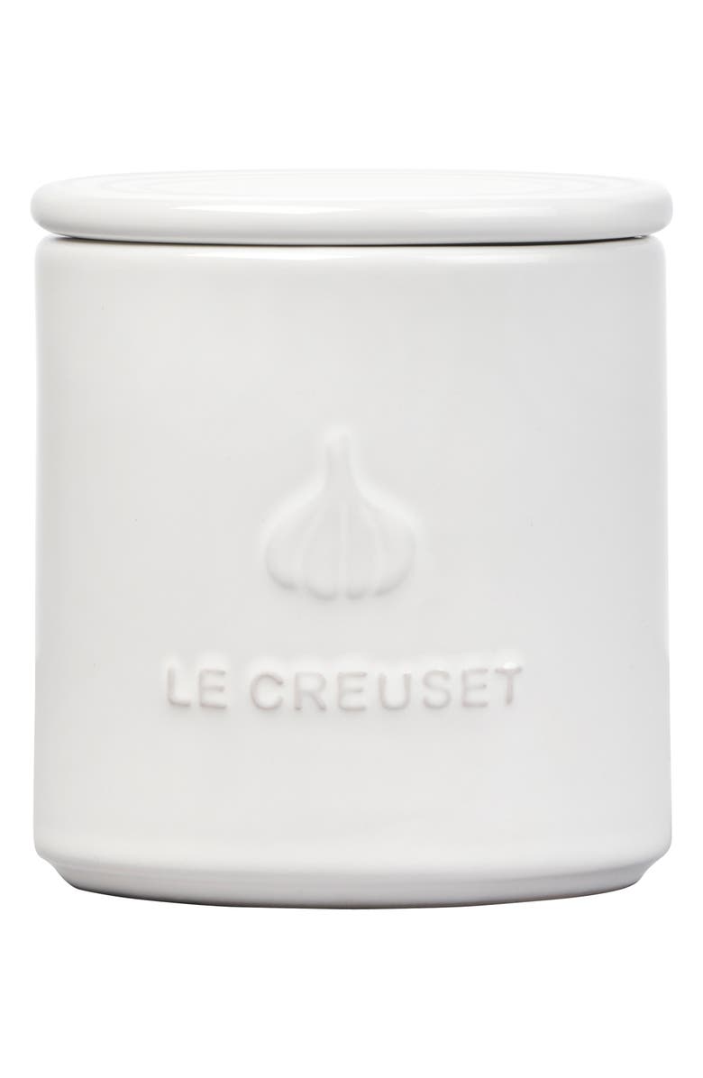 Le Creuset Stoneware Garlic Keeper, Main, color, White